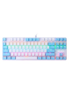 Buy 87 Keys Wired Gaming Keyboard,Mixed Light Mechanical Keyboard for PC Laptop gaming,Blue Switch in UAE