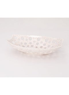 Buy Bright Designs Melamine Fruit Basket Set of 1
  (L 33cm W 22cm H 9cm)  Creamy with brown in Egypt