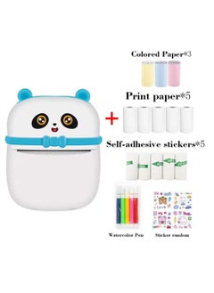 Buy Mini Pocket Panda printer Bluetooth Wireless Smart Printer with Android APP (including a roll of paper)+3 colored papers+5 stickers+5 regular papers+colored pens+random stickers * 1 in Saudi Arabia