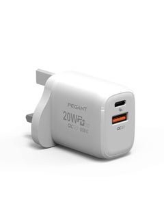 Buy 20W USB C PD Fast Charger with 2 ports PD and QC3.0 UK Plug in UAE