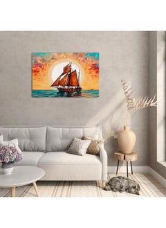 Buy Gold Sail Abstract Landscape Printed canvas wall art 60x40 in Egypt