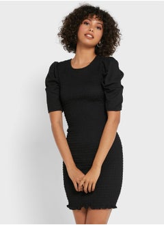 Buy Ruffle Sleeve Bodycon Dress in Saudi Arabia