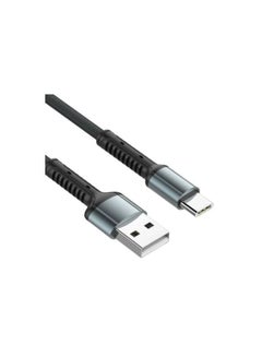Buy Type-C Charging Cable Mobile Charger Cable Hlgh Copper 1 Meter 3Amp Strong Grey LS63 in Saudi Arabia