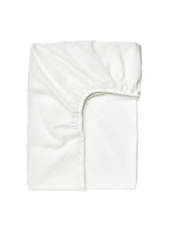 اشتري Fitted Sheet White 90x200 cm في الامارات