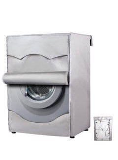 اشتري Washer Cover Dryer, Washine Machine Waterproof and dustproof thickening Front Loading, Silver Coating Oxford Cloth Roller Washing Sun resistant Dust في الامارات