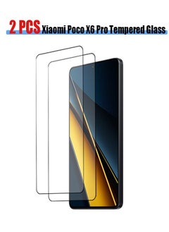 Buy 2 PCS Screen Protector for Xiaomi Poco X6 Pro Tempered Glass Film with Easy Installation Tool, Ultra-clear, Shatterproof Anti-Scratch Film Screen Protector in Saudi Arabia