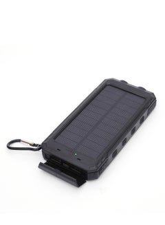 اشتري شاحن لوحة شمسية، بطارية ليثيوم سعة 20000 مللي أمبير قابلة للشحن واستخدامها على الفور، مقاوم للماء مع بوصلة مدمجة، بنك الطاقة الشمسي المحمول للهواتف المحمولة. في السعودية