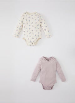 Buy Baby Girl 2 Piece Long Sleeve Long Sleeve Snap Bod in UAE