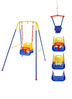 Buy 3-in-1 Swing Set Baby Jumper and Bouncers for Toddler Baby Swing is Suitable for Indoor and Outdoor Play with a Foldable Metal Stand for Easy Storage and Comes with Instructions for Easy Assembly in Saudi Arabia