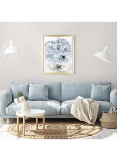 Buy Gallery Light Blue Flowers Framed Art in UAE