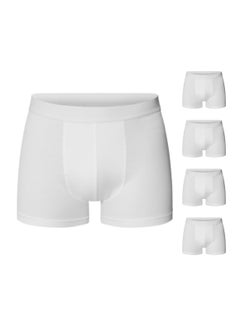 Buy Men White Underwear Boxer Brief Pack of 5 in Saudi Arabia