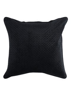 اشتري Velvet Polyester Cushion Cover, 45 x 45 cms, Black في الامارات