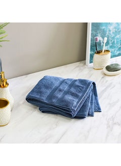 اشتري Danube Home Flossy Advance Hand Towel 100% Cotton 650 gsm Lightweight Everyday Use Face Towels Ultra Soft And Highly Absorbent For Bathroom Gym L 41 x W 76 Cm-Dark Blue في الامارات