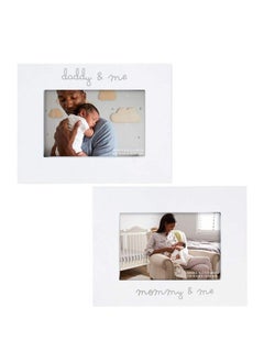 اشتري ''Mommy And Me'' And ''Daddy And Me'' Baby Photo Frame Set 2 Piece 9'' X 7'' في السعودية