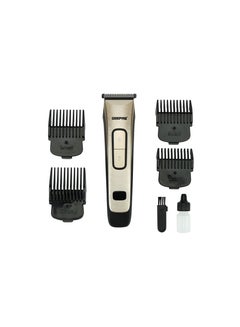 Buy Geepas Rechargeable Hair Clipper GTR1383, Cordless Hair and Beard Trimmer with High Capacity Battery, Includes 4 Comb Attachments, Brush and Oil, Precision Steel Blade for Constant Cutting, Black and in UAE