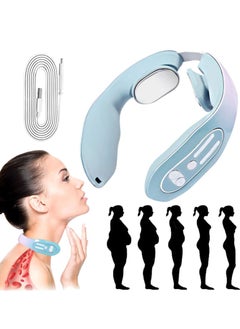 اشتري Neck Massager 2023 EMS Neck Acupoints Lymphvity Massage Device, Electric Pulse Neck Massage for Pain Relief, Intelligent Neck Massage with Heat, Lymphatic Drainage Machine with 12 Modes في الامارات