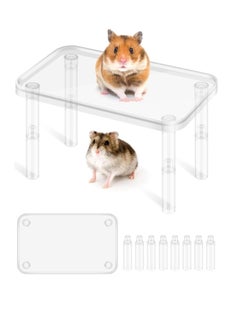 Buy Hamster Platform, Plastic Play Platform, Transparent Durable Hamster Stand Platform, for Dwarf Hamsters Gerbils Mice Degus or other Small Pets Cage Accessories, 1 Pcs in UAE