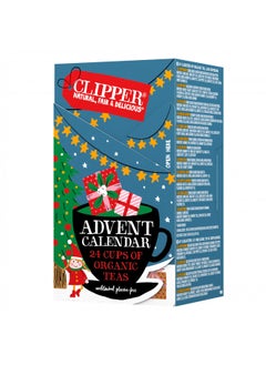 اشتري Clipper Tea, Christmas Advent Holiday Tea Calendar, 12 Natural Organic Flavors, Fairtrade, Organic & Plant-Based, British Tea, 1 Variety Pack, 24 Individual Unbleached Tea Bags في الامارات