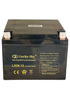 اشتري بطارية الرصاص الحمضية المختومة عالية الأداء القابلة لإعادة الشحن من Lucky Sky 12V 26Ah هي مصدر طاقة موثوق وطويل الأمد لمجموعة واسعة من التطبيقات بطارية UPS والسيارات وأنظمة الأمان وإضاءة الطوارئ. في الامارات