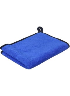 Buy Double-faced Microfiber car cleaning towel Size 30 × 40 Cm - Blue in Egypt