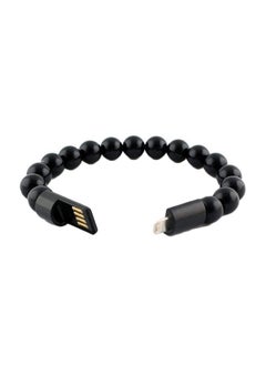 Buy Data Sync Charging Cable Bracelet For Apple iPhone 5/5c/5s/6 Black in UAE