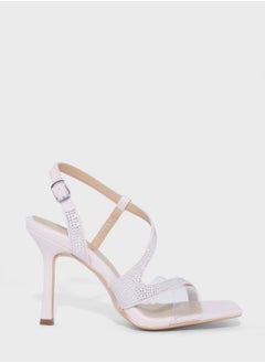 Buy Cross Over Diamante Strap Sandal in Saudi Arabia