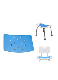 Buy Bathroom Non Skid Shower Mat, Shower Stool Cushion Non Slip Soft Pad with Holes for Shower Chair Bath Seat, Bathroom Shower Chair Cushion, Waterproof, Soft Pad Cover Bath Stool for Elderly in UAE