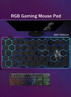 Buy Large RGB Luminous Gaming Mouse Pad with 14 Lighting Modes in UAE