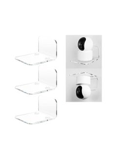 Buy Acrylic Floating Wall Shelves Set of 3 for Security Cameras Baby Monitors Speakers  Universal Small Strong Tapes No Drill Clear in UAE