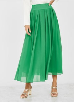 Buy Fold Pleated A-Line Maxi Skirt in Saudi Arabia