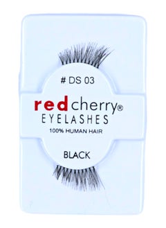 Buy Red Cherry Eyelashes Human HAIR Black # DS 03 in Saudi Arabia