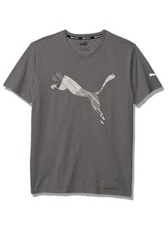 اشتري PUMA Men's Graphic Tee Shirt, Gray Heather في مصر