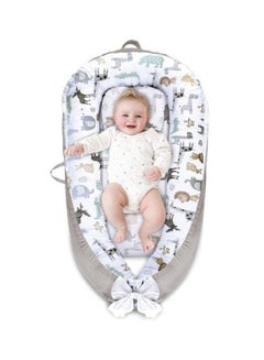 اشتري Soft Breathable Newborn Crib Portable Adjustable Baby Crib Bassinet Snuggle Bed Suitable 0-12 Months في الامارات