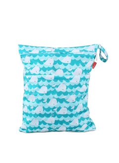 اشتري Cloth Diaper Wet Dry Bag With Handle For Swimsuit Pumping Parts Wet Clothes And More Ideal For Travel Exercise Daycare Swimming Reusable And Waterresistant (Mediumcute Whale) في الامارات