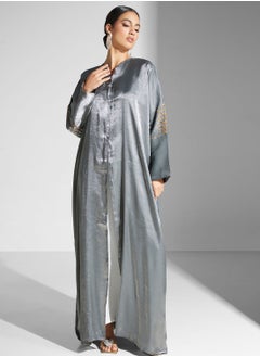 اشتري Embellished Cape Sleeve Abaya في الامارات