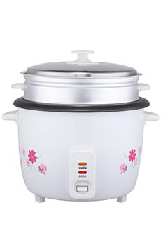 اشتري 3 in 1 Rice Cooker 1.5L, One Key Start Electric Rice Cooker With Steaming Basket في الامارات