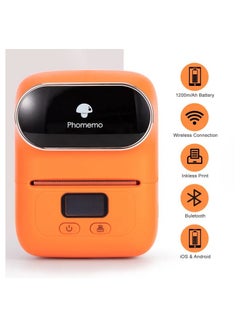 اشتري Phomemo M110 Portable Thermal Label Printer Bluetooth Connection Apply For Labeling Shipping Office Cable Retail Barcode في الامارات