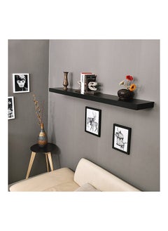 Buy FLOATING WALL SHELVES 40CM BLACK SIZE: 40X19.5X3.8CM in UAE