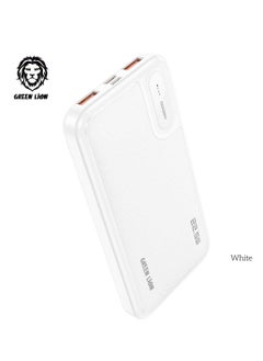 اشتري Green Lion Power Mate 10 PD Power Bank 10000mAh PD 20W QC3.0 22.5W - White في الامارات