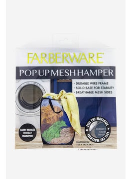 Buy Pop Up Mesh Hamper, Black and White in UAE