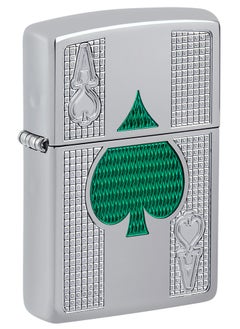 اشتري Zippo AE401575 167 Ace Design Armor High Polish Chrome Windproof Lighter في الامارات