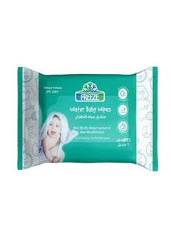 Buy Freeze's Water Wipes Without Perfume 60 Wipes in Saudi Arabia