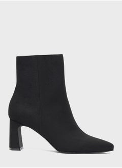 Buy Pointed Toe Mid Heel Ankle Boots in UAE