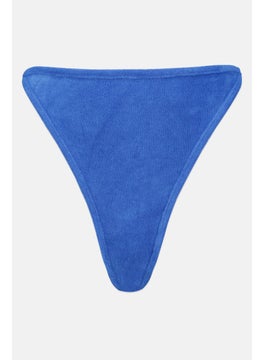 اشتري Women Textured  Pull On Bikini Bottom, Blue في الامارات