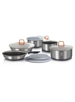 Buy Aluminium 12 Pieces cookware set,Grey, Hungary in UAE