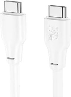 اشتري Hoco X93 - Force Fast Charging And Data Transmittion Cable (100W - 3A - 2M), USB-C To USB-C Plug, Compatible With Samsung Huawei Xiaomi Oppo - White في مصر