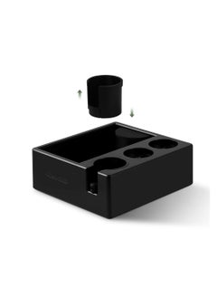 Buy Espresso Accessories Organizer Box, 4 in 1 Knock Box Tamping Station Plastic for Storage 51-58MM Espresso Tamper, Distributor, Portafilter Anti-slip Silicone Mats in UAE