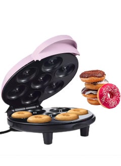 Buy Electric Mini Doughnut Maker – Non-Stick 7-Cavity Donut Machine in Pink in UAE