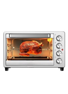 Buy Electric Oven Toaster, 50L, 1700w Convection Rotisserie & Oven Lamp, 4 Knobs Tray, Rack, Handle, 7-Functions control. in UAE