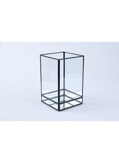 Buy Beacon Square Lantern 15x15x24Cm Black in UAE